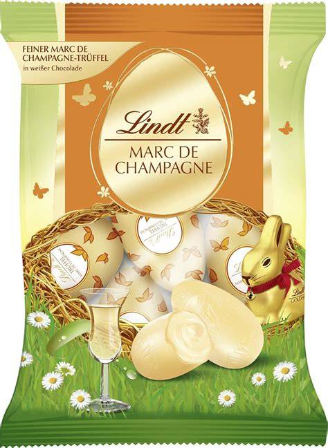 Infografik: Zusammensetzung Lindt Ostereier Marc de Champagne Zutaten