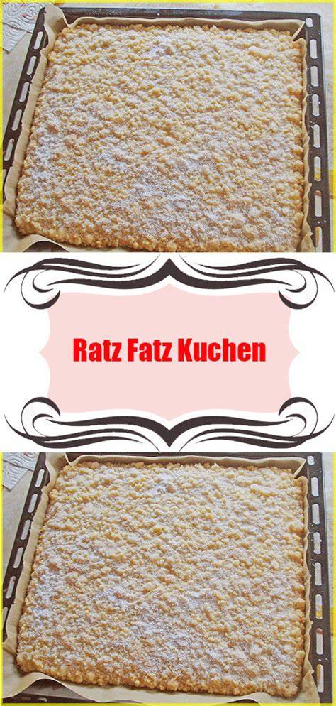 Infografik: Zutaten und Backzeiten für Ratz Fatz Kuchen