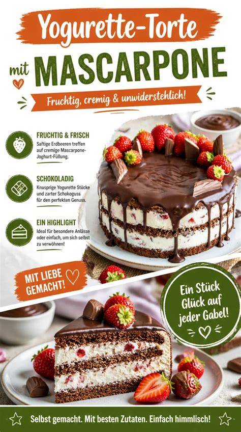 Infografik: Zutaten und Schichtaufbau der Yogurette Torte