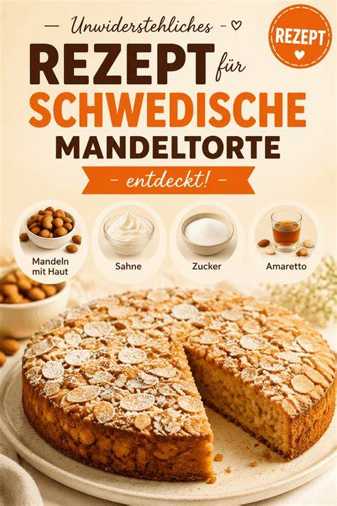 Infografik: Zutaten und Schritte für Schwedische Mandeltorte