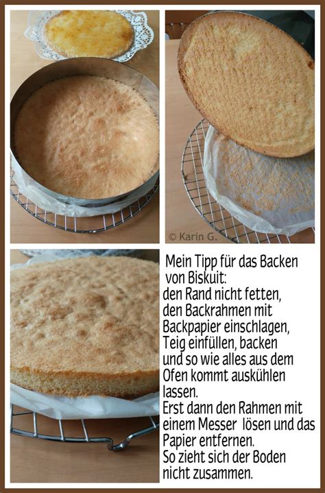 Infografik: Zutatenverhältnis und Backtipps für Biskuitboden