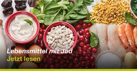Infografik: jodarme und jodreiche Lebensmittel