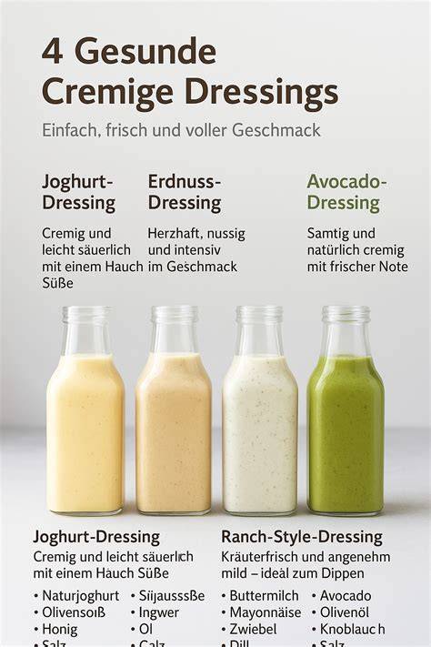 Infografik: vegane Dressings - cremig ohne Mayonnaise