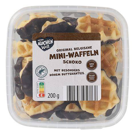 Infografik „Zutaten von ALDI Mini Waffeln mit Schokolade“