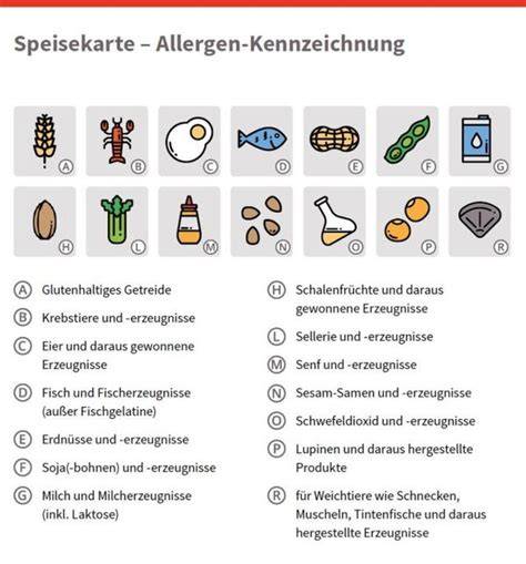 Infografik Allergene und Hinweise: glutenfrei, vegetarisch, enthält Laktose