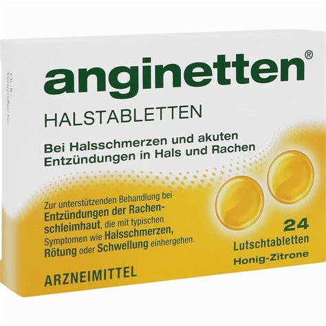 Infografik Inhaltsstoffe und Wirkung anginetten Halstabletten