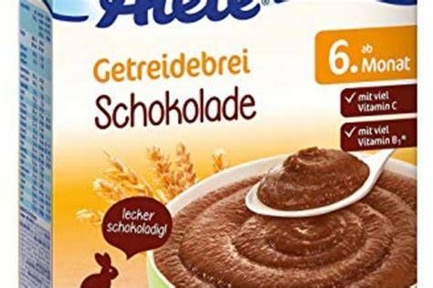 Infografik Inhaltsstoffe von Alete Getreidebrei Schoko