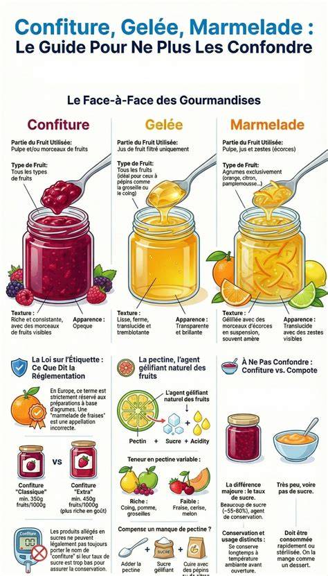 Infografik Marmelade vs Gelee