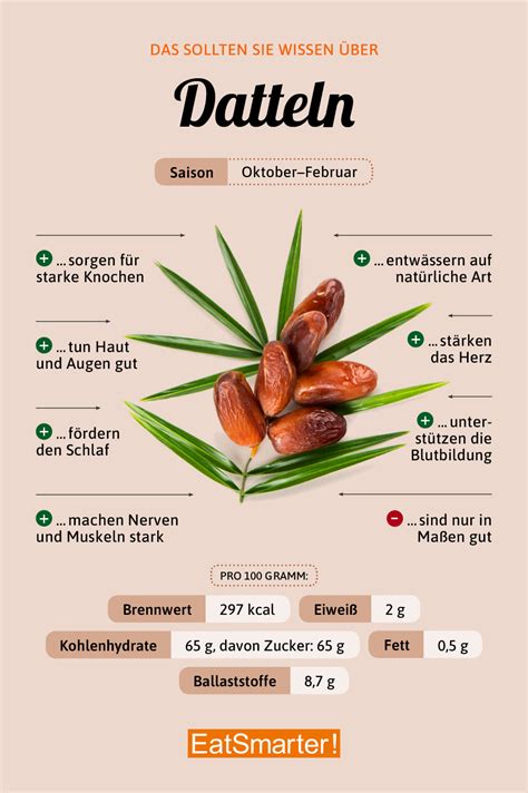 Infografik Nährstoffe der Datteln