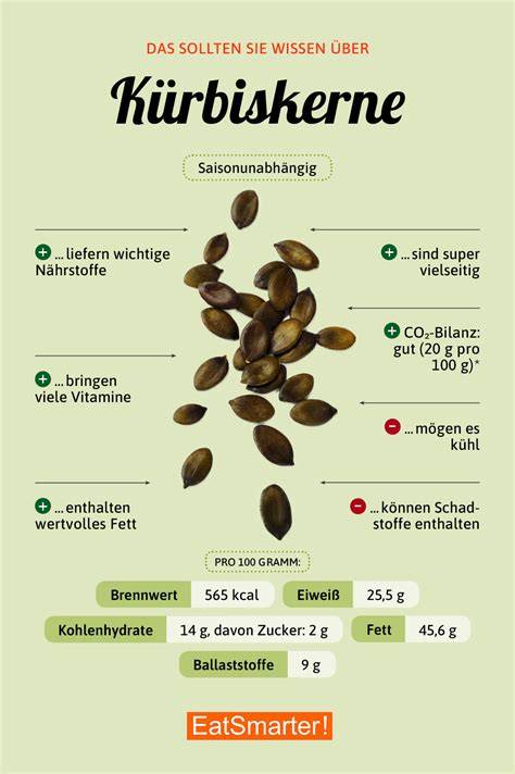 Infografik Nährwerte Kürbiskerne
