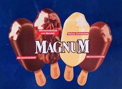 Infografik Nährwerte von Magnum Eis weiße Schokolade