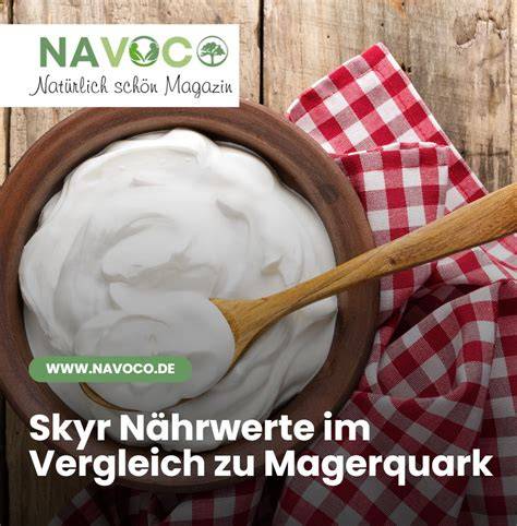 Infografik Nährwerte von Skyr im Vergleich zu Quark und Joghurt