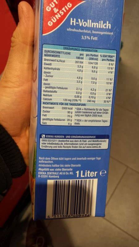 Infografik Nährwerte von Vollmilch vs. fettarme Milch