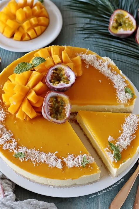 Infografik No Bake Mango-Maracuja Cheesecake