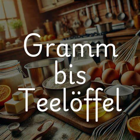 Infografik Umrechnung Teelöffel Vanillezucker in Gramm