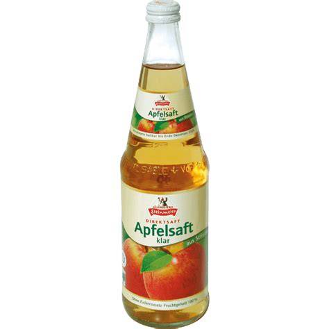 Infografik Vergleich Apfelsaft klar vs naturtrüb vs kohlensäurehaltig
