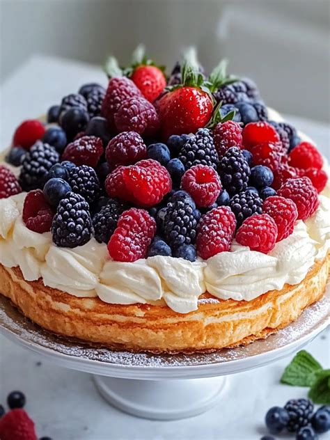 Infografik der Schichtung: Boden - Creme - Beeren - Creme - Beeren