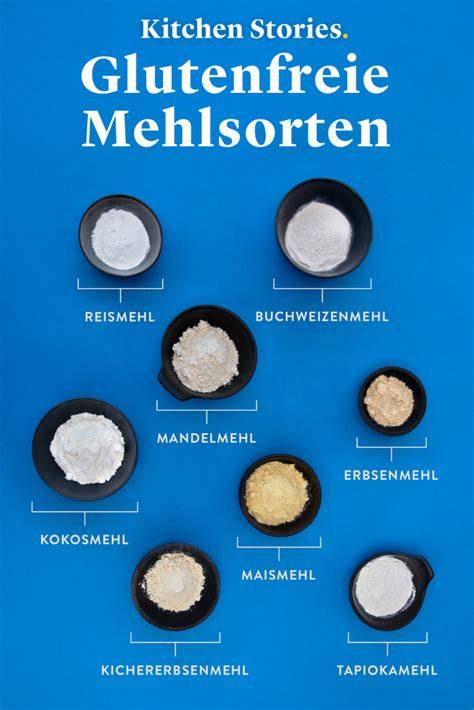 Infografik glutenfreie Mehlsorten und Ersatzprodukte