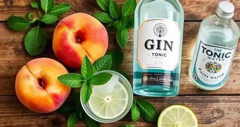 Infografik mit Zutaten und Zubereitungsschritten für Gin Torte