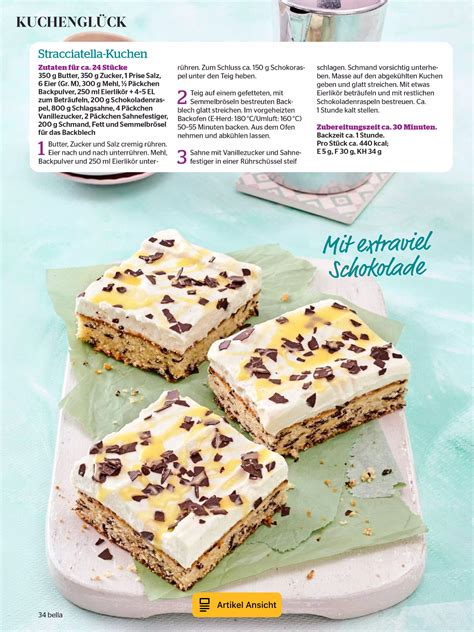 Infografik verschiedene Blechkuchen und deren Zutaten