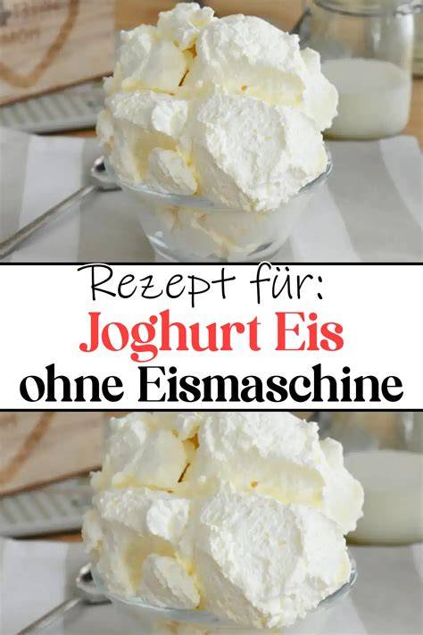 Infografik verschiedene Varianten von Joghurt-Eis ohne Eismaschine