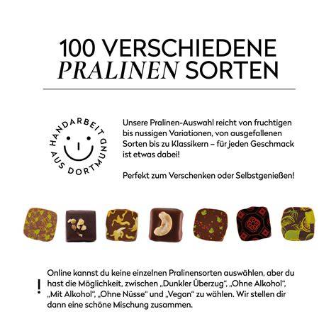 Infografik zu Pralinensorten und Zutaten