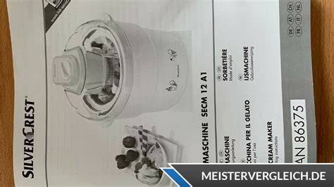 Infografik zu den Hauptmerkmalen der Silvercrest Eismaschine