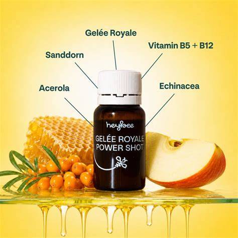 Infografik zu den Inhaltsstoffen von Gelée Royale