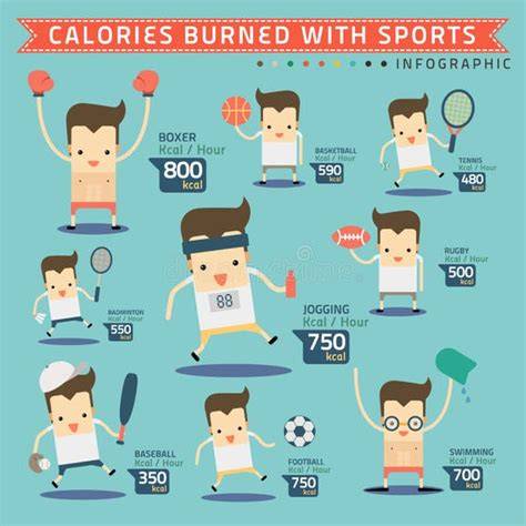 Infografik zum Kalorienverbrauch beim Sport