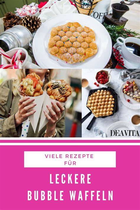 Infografik zur Zubereitung und Variationen von Bubble Waffeln