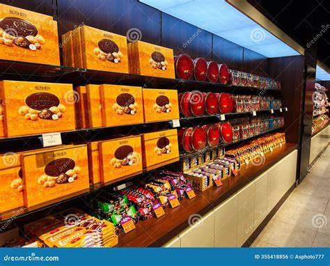 Innenansicht eines ROSHEN Stores mit vollen Regalen