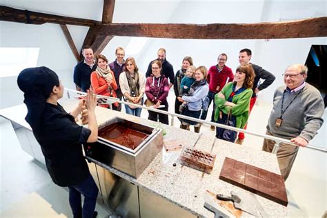 Innenansicht und interaktive Vorführung im Choco-Story Brüssel
