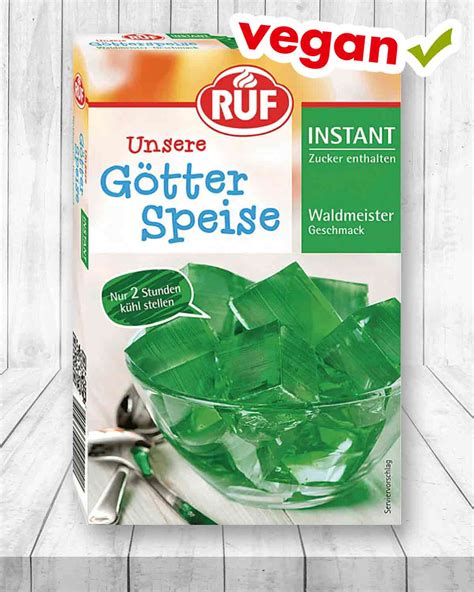 Instant-Götterspeise und klassische Herstellung