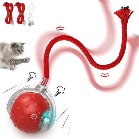 Interaktives Spielzeug für aktive orangefarbene Katzen