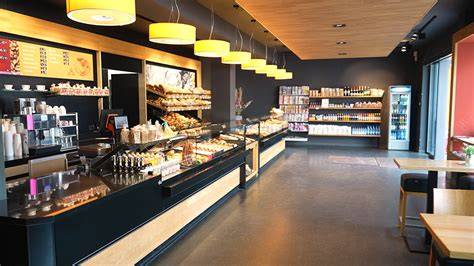 Interieur des nostalgischen Cafés der Bäckerei Krengel