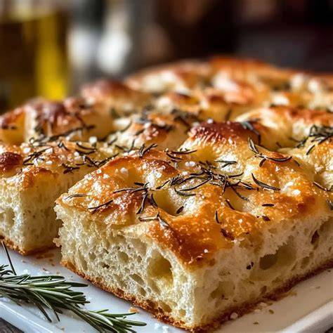 Italienisches Focaccia-Brot mit Rosmarin