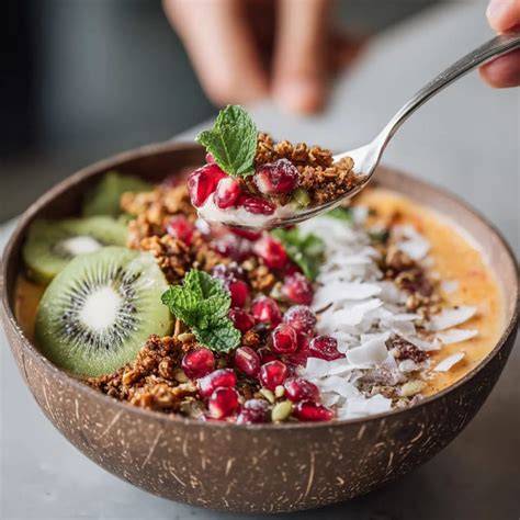 Jindaoui Bowl mit frischen Früchten und Toppings
