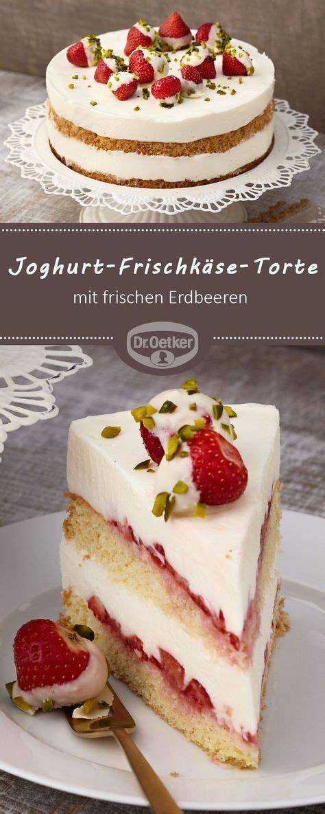 Joghurt-Frischkäse-Torte in der Kühlung