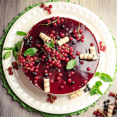 Johannisbeeren auf Torte