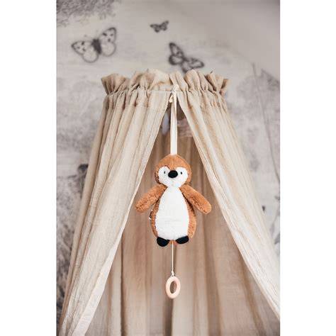 Jollein Betthimmel Nougat Vintage-Look über Babybett