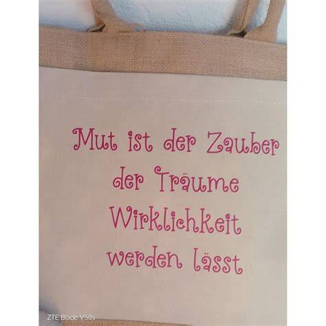 Jutetasche mit Spruch 