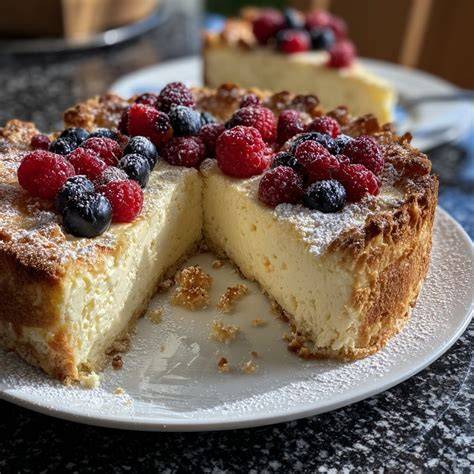 Käsekuchen auf einer festlichen Tafel