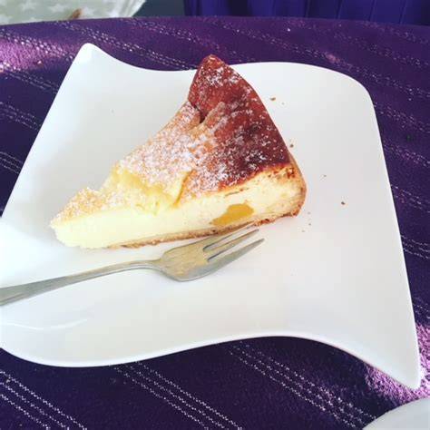 Käsekuchen aufgeschnitten