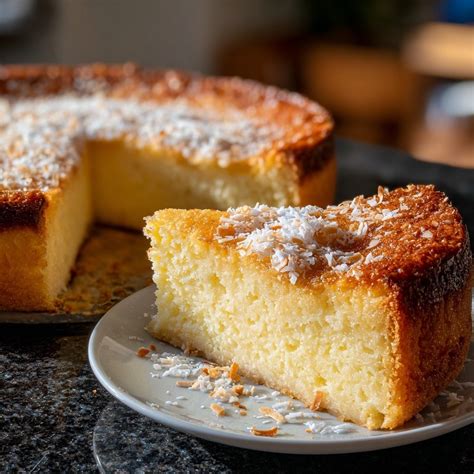 Käsekuchen mit Kokos-Streuselboden und Kokos-Topping, Anschnitt