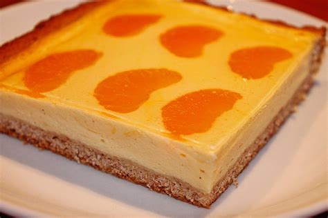 Käsekuchen mit Mandarinen vom Blech