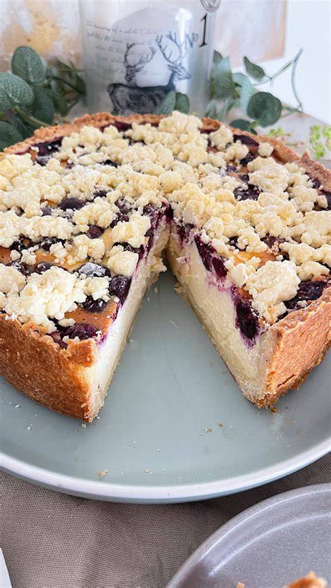 Käsekuchen mit Streusel und Dinkelmehl
