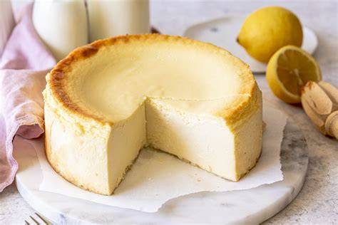 Käsekuchen mit Vanillepuddingpulver aufgeschnitten