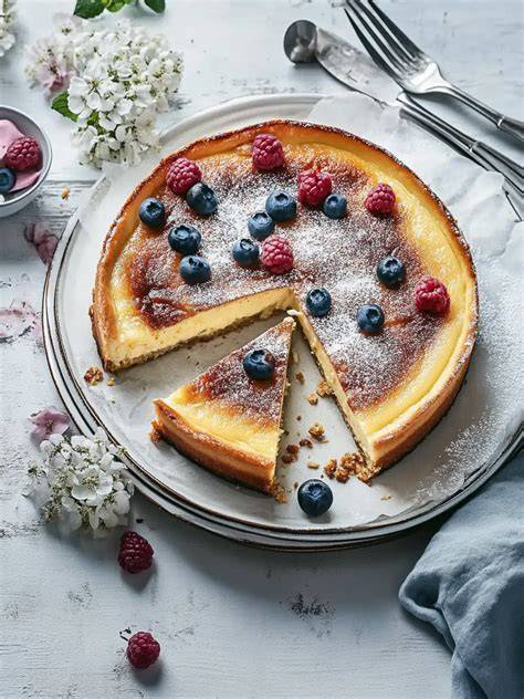 Käsekuchen verschiedene Varianten auf einem Tisch