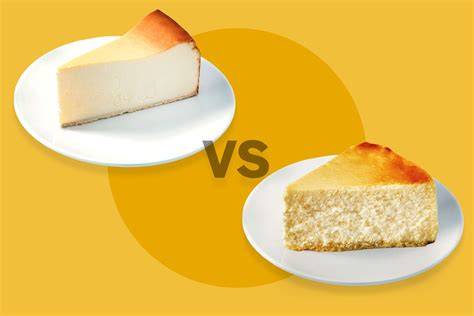 Käsekuchen vs. Cheesecake Grafik