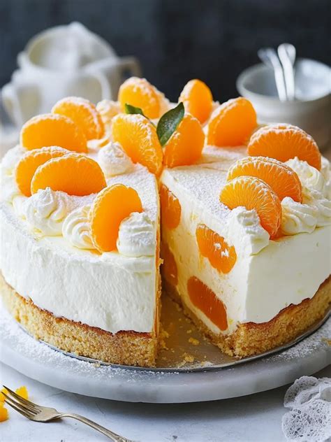 Käsesahnetorte im Kühlschrank, geschnitten